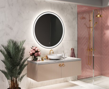 Illuminated Round LED Lighted Bathroom Mirror L76 #9