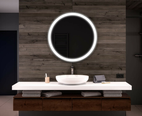 Illuminated Round LED Lighted Bathroom Mirror L76 #1