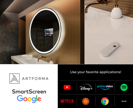 Illuminated Round LED Lighted Bathroom Mirror L76 #7