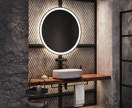 Illuminated Round LED Lighted Bathroom Mirror L76 #8