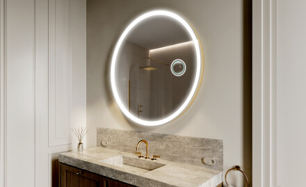 Illuminated Round LED Lighted Bathroom Mirror L76