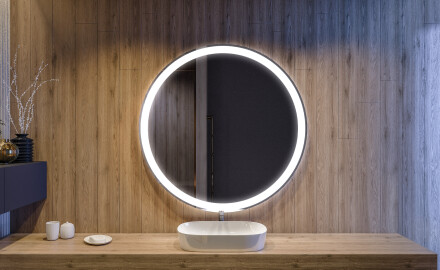 Illuminated Round LED Lighted Bathroom Mirror L76