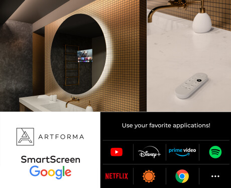 Round Backlit LED Bathroom Mirror L82 #5