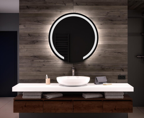 Illuminated Round LED Lighted Bathroom Mirror L96