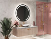 Illuminated Round LED Lighted Bathroom Mirror L96 #8