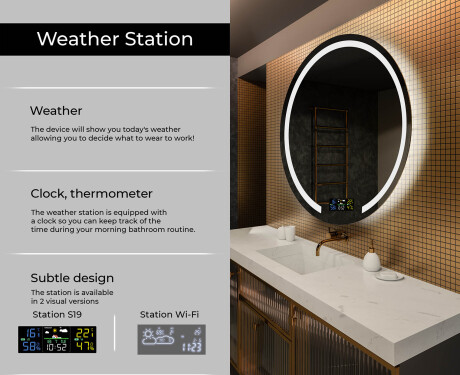 Illuminated Round LED Lighted Bathroom Mirror L96 #2