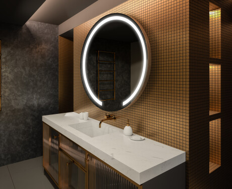 Illuminated Round LED Lighted Bathroom Mirror L96 #2