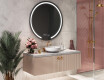 Illuminated Round LED Lighted Bathroom Mirror L96 #8
