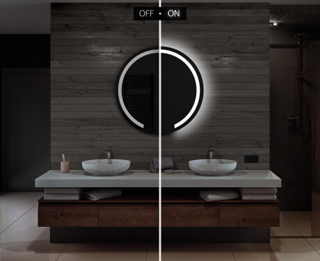 Illuminated Round LED Lighted Bathroom Mirror L96 #5