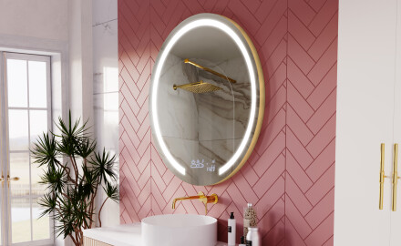 Illuminated Round LED Lighted Bathroom Mirror L96