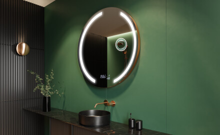 Illuminated Round LED Lighted Bathroom Mirror L97