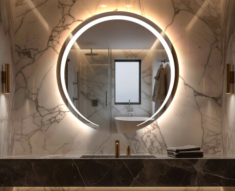 Illuminated Round LED Lighted Bathroom Mirror L98