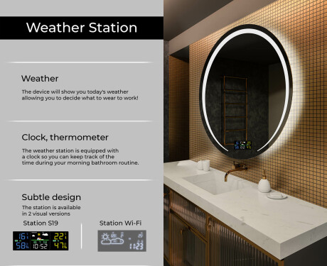 Illuminated Round LED Lighted Bathroom Mirror L98 #2