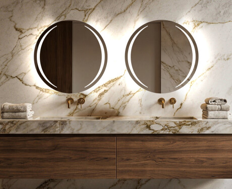 Illuminated Round LED Lighted Bathroom Mirror L99
