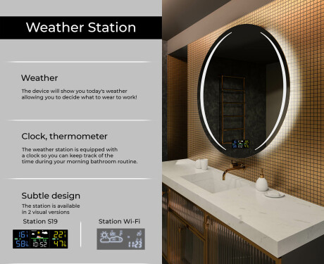 Illuminated Round LED Lighted Bathroom Mirror L99 #2