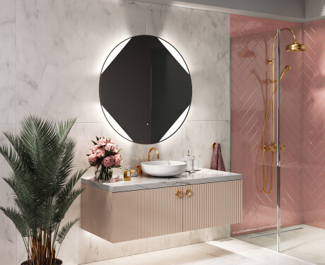 Illuminated Round LED Lighted Bathroom Mirror L114 #10