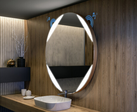Illuminated Round LED Lighted Bathroom Mirror L114 #10