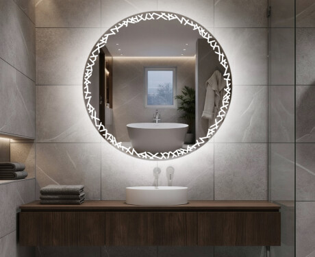 Illuminated Round LED Lighted Bathroom Mirror L115