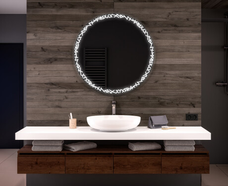 Illuminated Round LED Lighted Bathroom Mirror L115 #1
