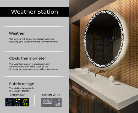 Illuminated Round LED Lighted Bathroom Mirror L115 #2