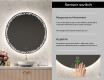 Illuminated Round LED Lighted Bathroom Mirror L115 #6