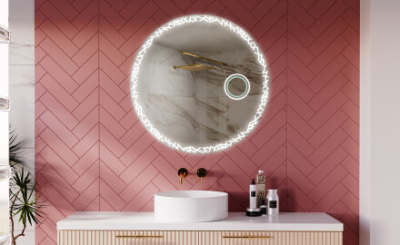 Illuminated Round LED Lighted Bathroom Mirror L115