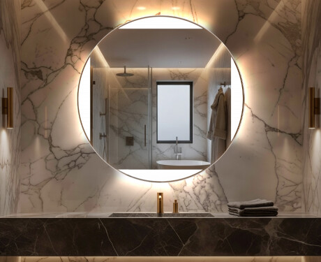 Illuminated Round LED Lighted Bathroom Mirror L116