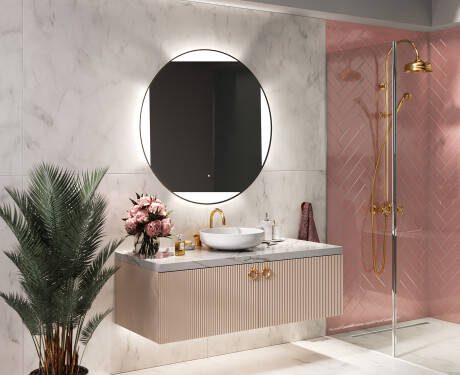 Illuminated Round LED Lighted Bathroom Mirror L116 #10