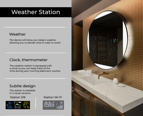 Illuminated Round LED Lighted Bathroom Mirror L116 #2