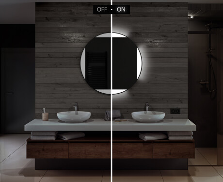 Illuminated Round LED Lighted Bathroom Mirror L116 #5