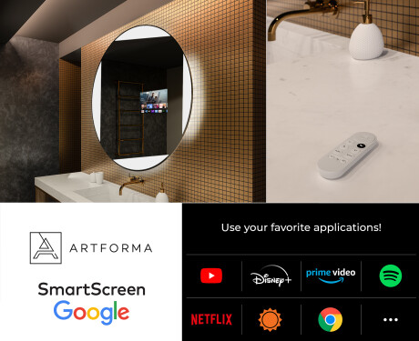 Illuminated Round LED Lighted Bathroom Mirror L116 #7