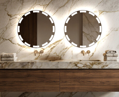 Illuminated Round LED Lighted Bathroom Mirror L117