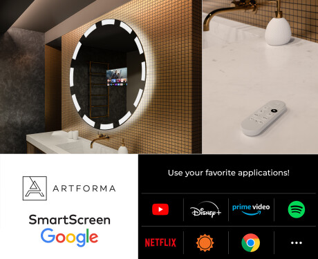 Illuminated Round LED Lighted Bathroom Mirror L117 #7