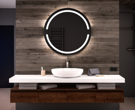 Illuminated Round LED Lighted Bathroom Mirror L118