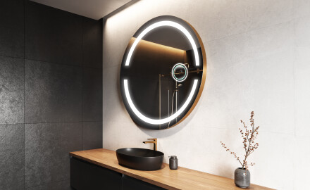 Illuminated Round LED Lighted Bathroom Mirror L118