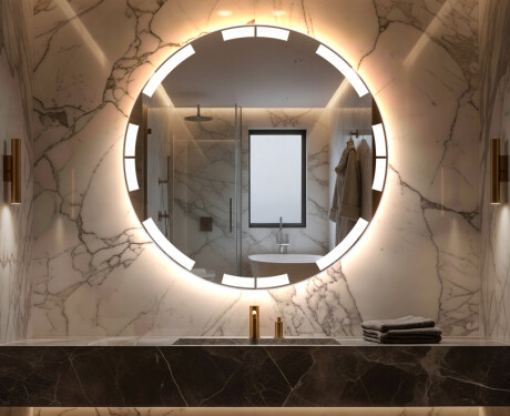 Illuminated Round LED Lighted Bathroom Mirror L120