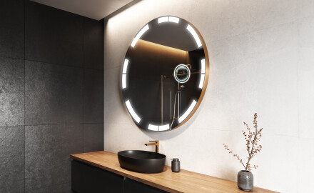 Illuminated Round LED Lighted Bathroom Mirror L120