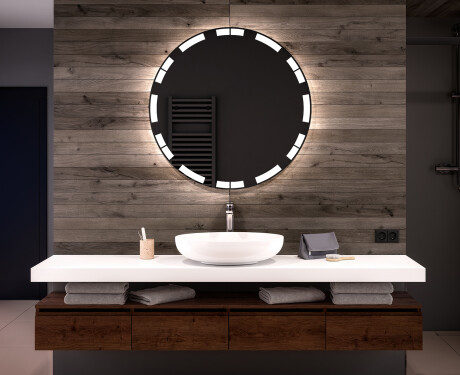 Illuminated Round LED Lighted Bathroom Mirror L121