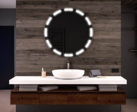 Illuminated Round LED Lighted Bathroom Mirror L121 #1