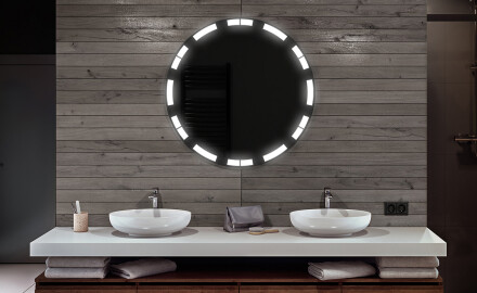 Illuminated Round LED Lighted Bathroom Mirror L121