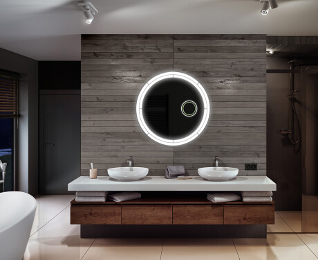 Illuminated Round LED Lighted Bathroom Mirror L122 #9