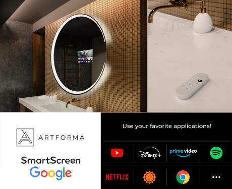 Illuminated Round LED Lighted Bathroom Mirror L123 #7