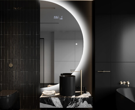 Half Circle Mirror LED lighted wall mirror A221 | right #9