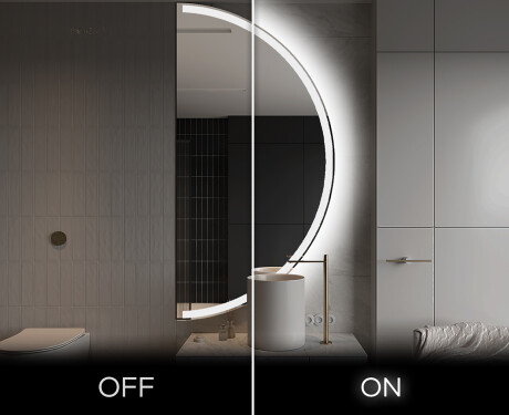 Semi-Circular Mirror with LED illumination A222 | right #3
