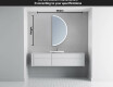 Semi-Circular Mirror with LED illumination A222 | right #4
