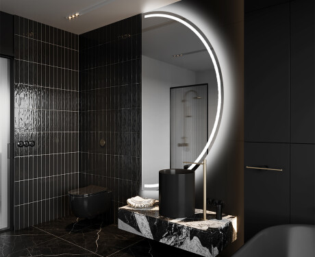 Semi-Circular Mirror with LED illumination A223 | right