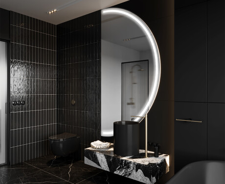 Semi-Circular Mirror with LED illumination A223