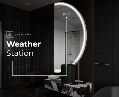 Semi-Circular Mirror with LED illumination A223 #6