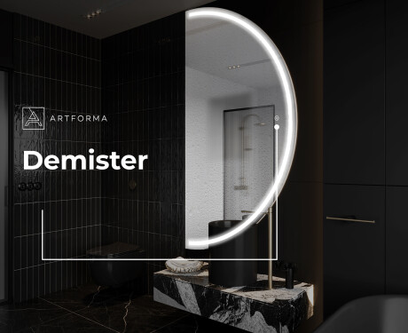 Semi-Circular Mirror with LED illumination A223 #7