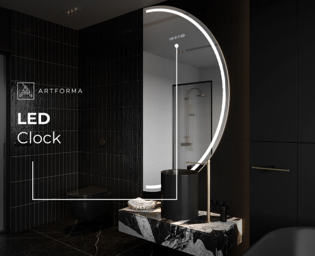 Semi-Circular Mirror with LED illumination A223 #8